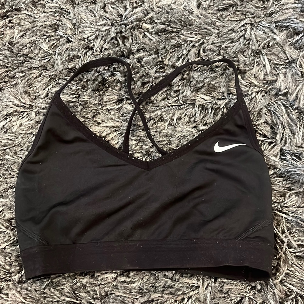 Black Nike sports bra